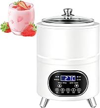 Yogurt Maker Commercial Grade, Smart 360° Constant Temperature Yogurt Machine, 25-80℃ Adjustable & 0-24H Timer, Large Capacity for Restaurants Bakeries Hotels & Family Use(White,12L)