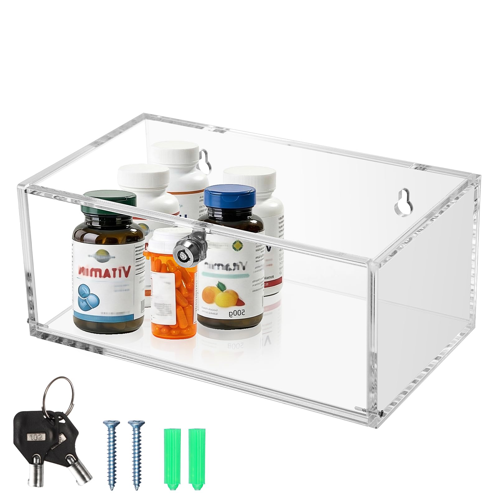 Caja de bloqueo de medicamentos con llave de máxima seguridad