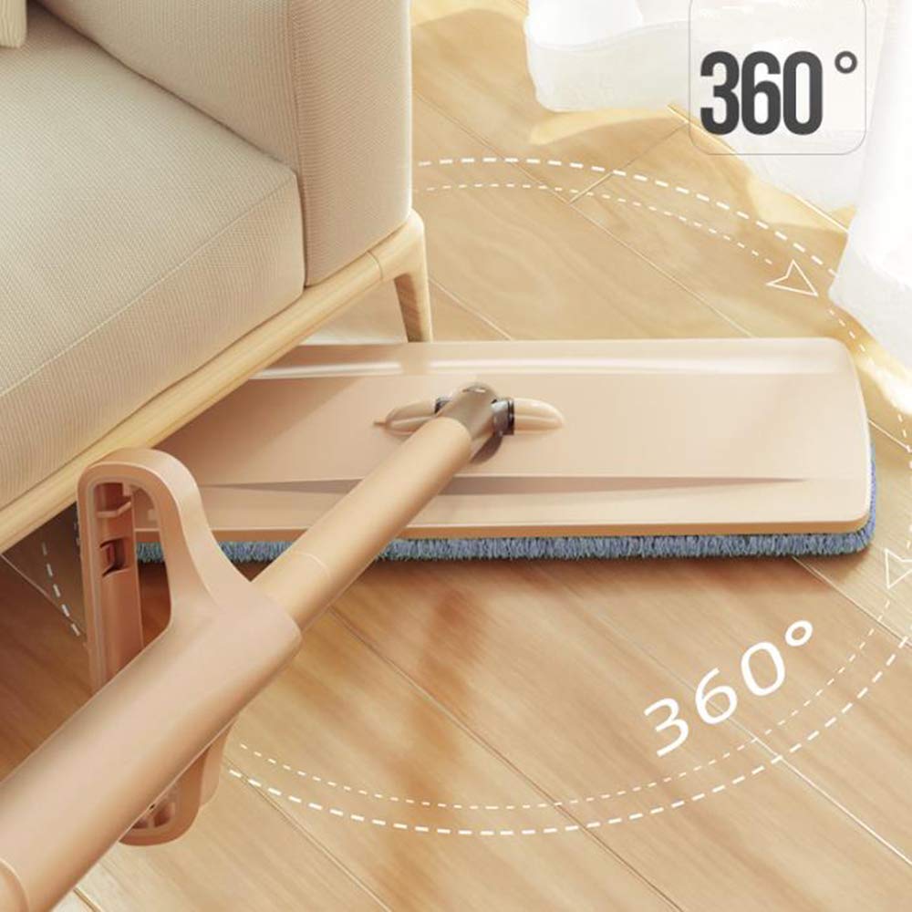 Trapeador De área Grande Trapeador Plano De Microfibra De 38 Cm De Ancho con Almohadillas para Trapeador De 6 Piezas