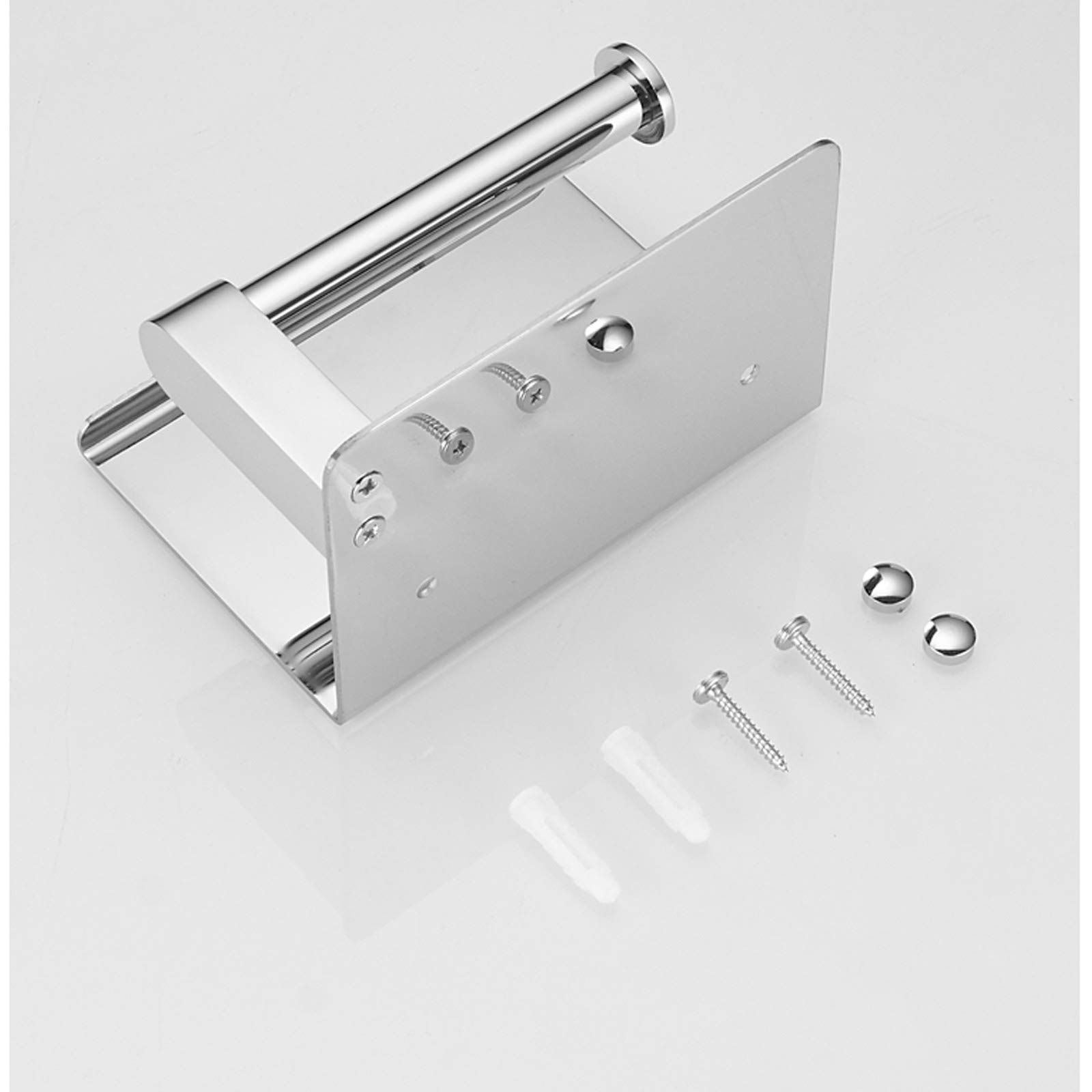 Portarrollos de Papel higiénico de Acero Inoxidable montado en la Pared con Estante Espacioso para Cocina y baño Portarrollos de Papel Portarrollos de Cocina