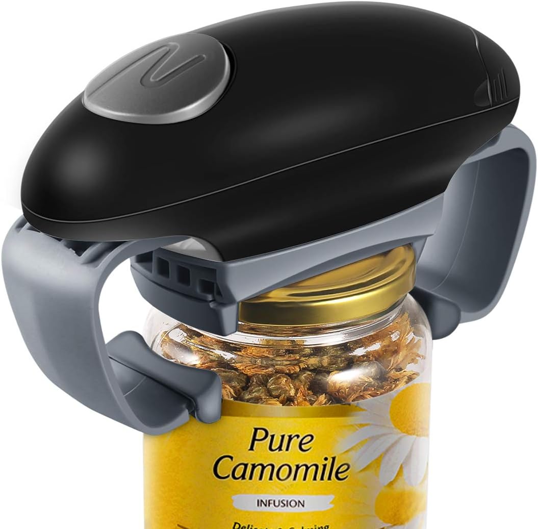 𝐏𝐑𝐈𝐌𝐄 𝐃𝐀𝐘 𝐃𝐄𝐀𝐋𝐒 Electric Jar Opener for Weak Hands, Helpful & Powerful Automatic Jar Opener for Seniors with Arthritis, Strong Tough & Easy One Touch Bottle Opener for Arthritic Hands