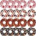 20 Pieces Halloween Hair Scrunchies Elastic Satin Hair Ties Ponytail Holders with Pumpkin Witch Ghost Prints Hair Bands for Women Girls