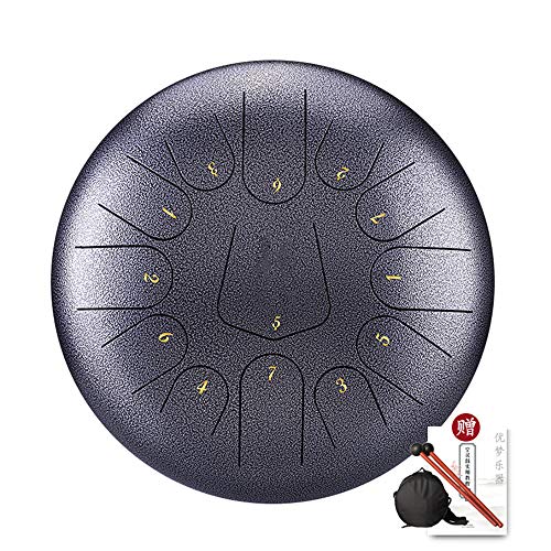 OFAY Tambour De Langue en Acier 13 Notes Instrument De Percussion De 12 Pouces Tambour À Main Lotus avec Sac De… - Les Beatles, Paul McCartney, John Lennon, RIngo Starr, George Harrison OFAY Tambour De Langue en Acier 13 Notes Instrument De Percussion De 12 Pouces Tambour À Main Lotus avec Sac De…