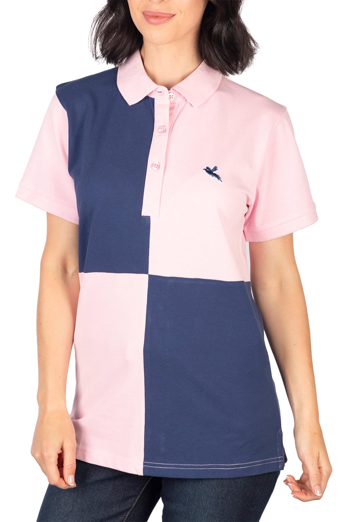 Rydale Women's Sorbet Quartered Polo Shirt Country Classic Contrasting Colours (Uk, Numeric, 18, Regular, Regular, )