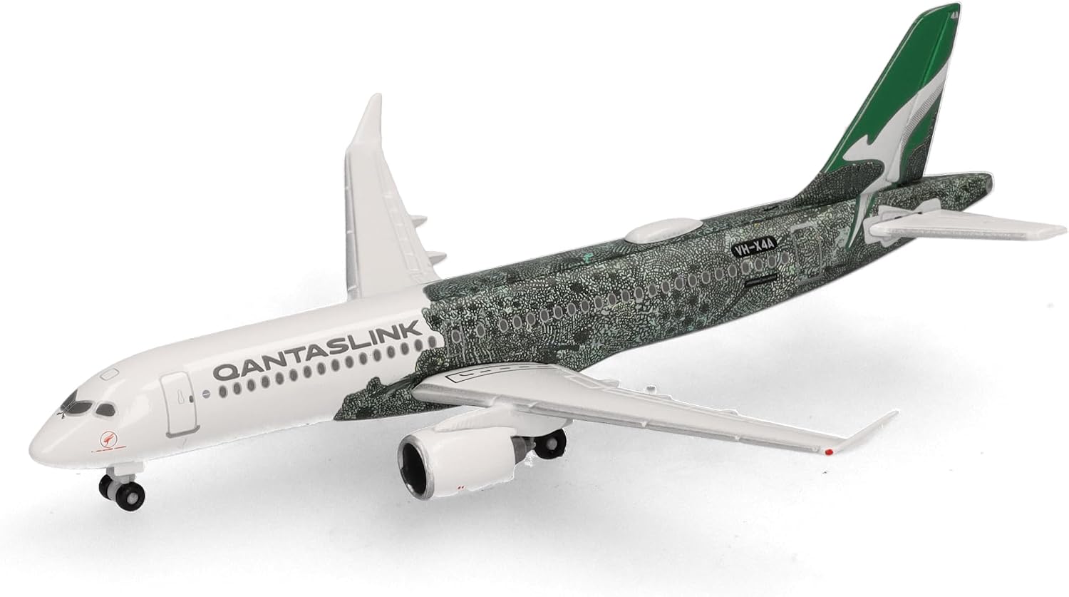 Herpa. Модель самолета QantasLink Airbus A220-300 — серия Flying Art/Minyma Kutjara Tjukurpa, миниатюра в масштабе 1:500, коллекционная, модель самолета без подставки, металл