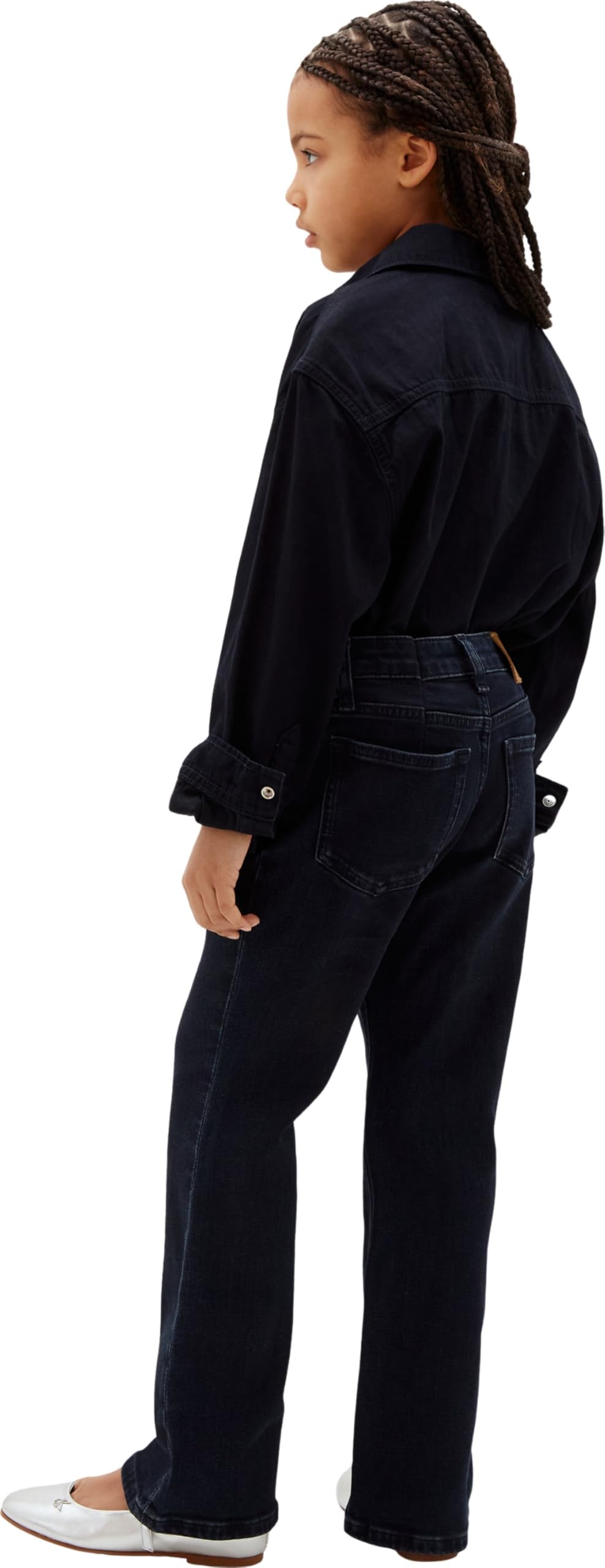 Calvin Klein Mr Flare Ess Blue Black Str Dnm Lvcksjc03g - Inne dżinsy Dziewczynki