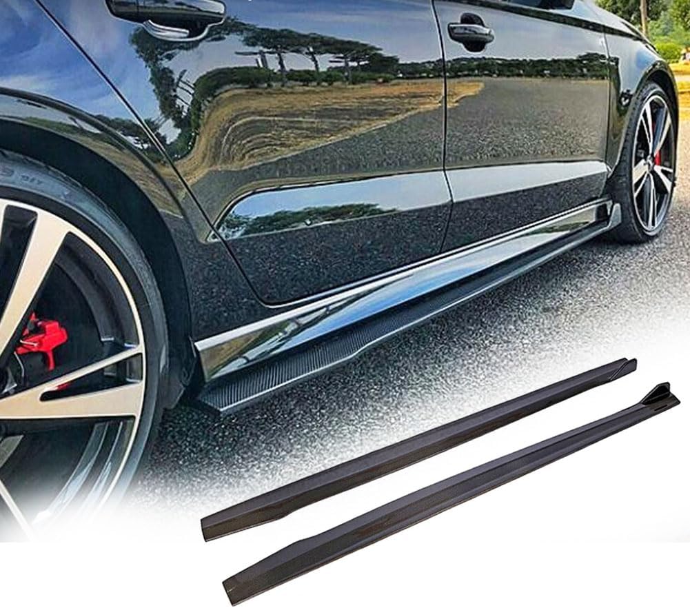 Side Skirts fits for Audi A3 Sline S3 RS3 Sedan 2014-2019 Add-on Carbon Fiber Under Door Rocker Panels Valance Extension Lip