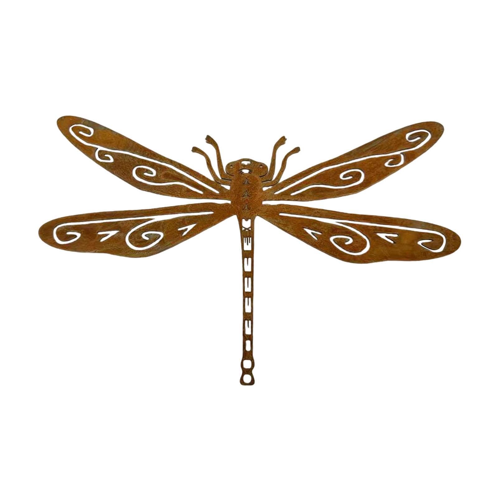 MERISHOPP Dragonfly Silhouette Stake Crafts Artwork Decoration for Outdoor Indoor Yard| Showpiece | Home Decor Figurine | Decorative Statue-image-44