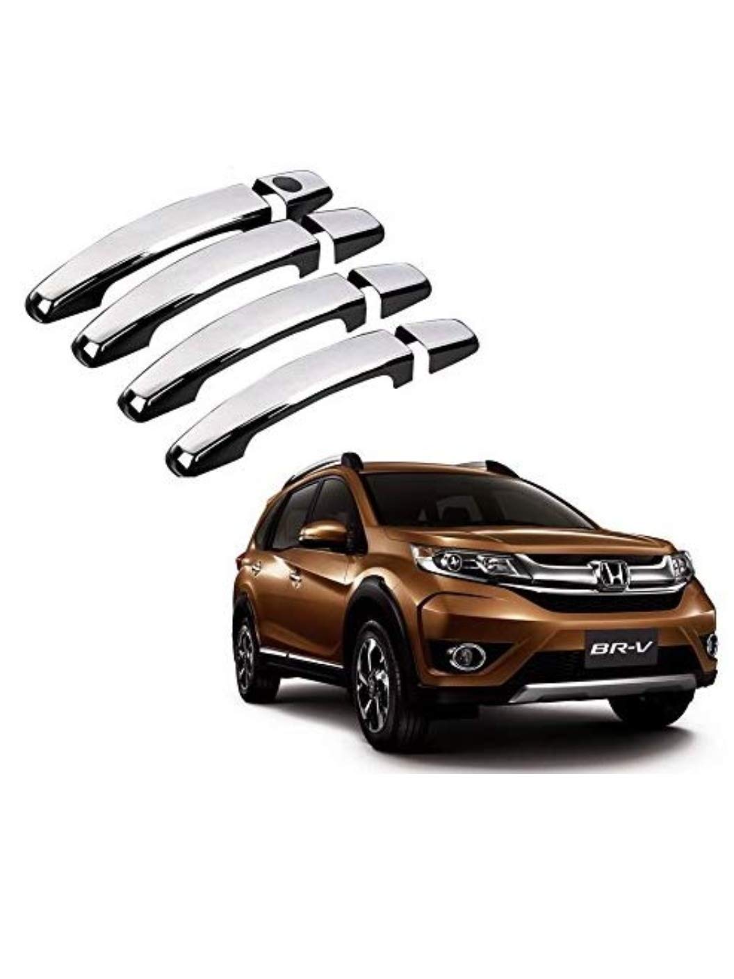 SDR Car Chrome Plated Door Handle Latch Cover for Honda BRV (Set of 4
