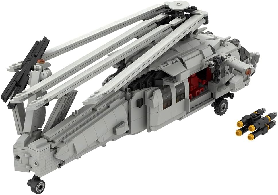 MH-60S Helicopter Model Building Kit, Military Series Building Block Set, Creative Interactive Building Toy for Teens and Up (1579PCS+)