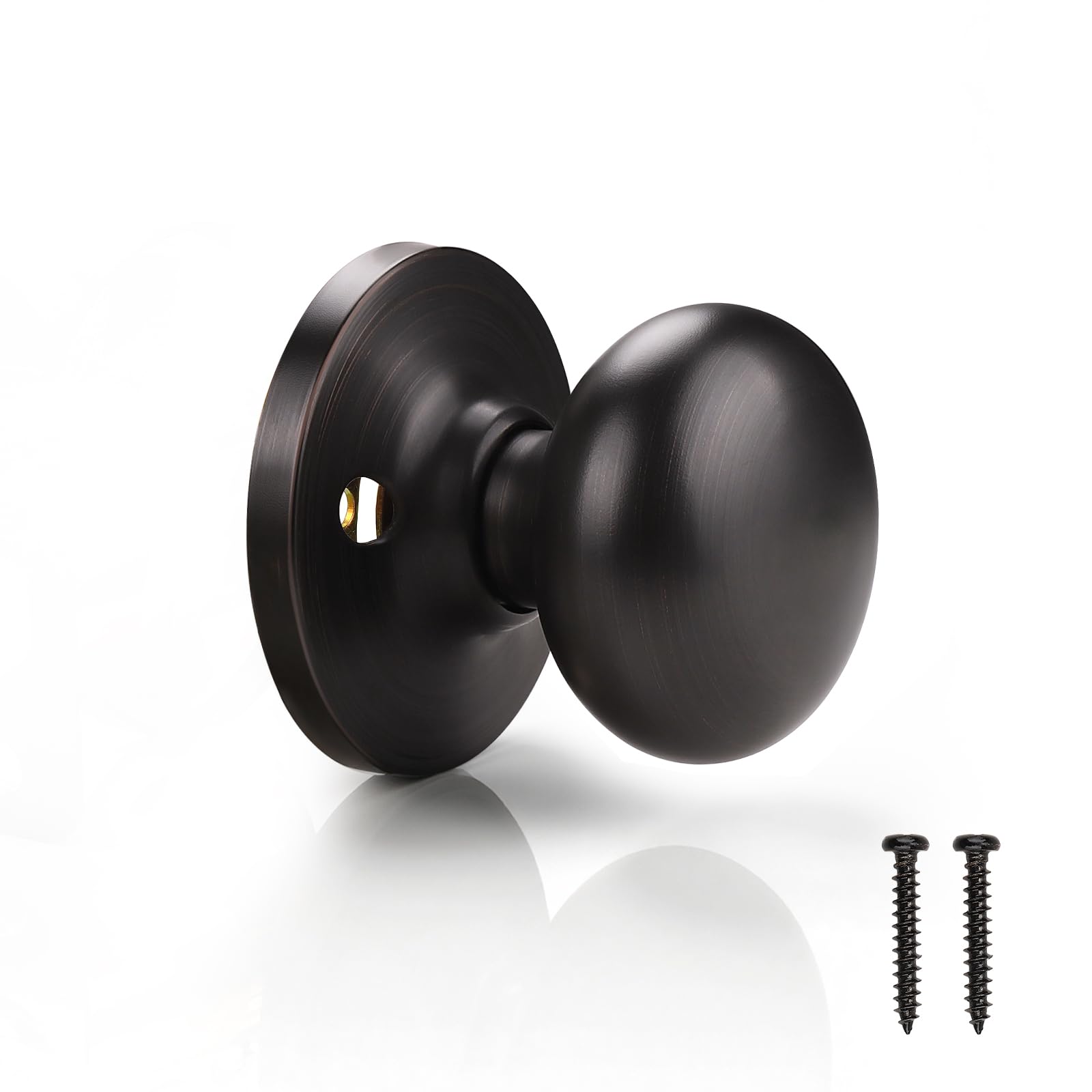 Brushed Nickel Door Knobs - Keyless Privacy -31