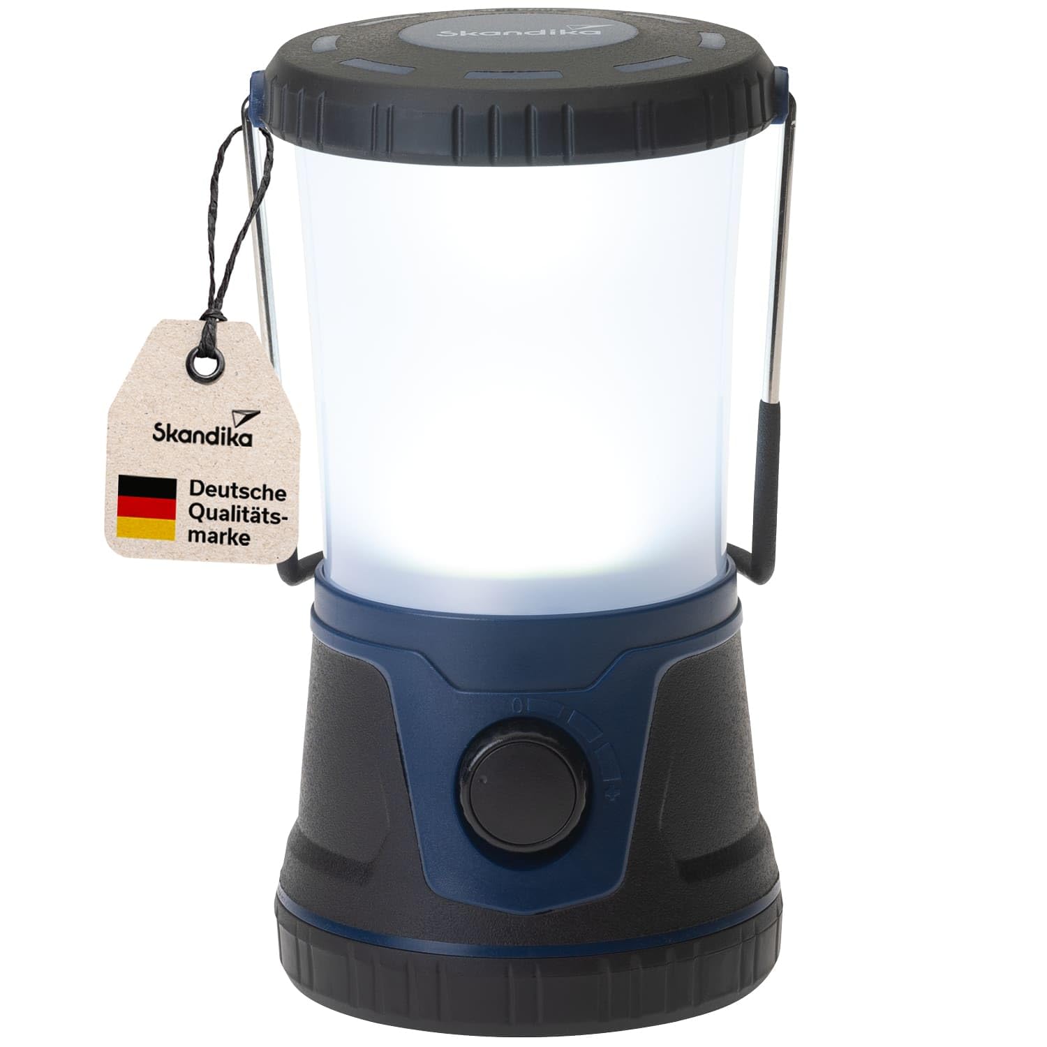 Skandika Lampada da campeggio Talvik | Lampada LED, 1500 lumen, ricaricabile, 4400 mAh, dimmerabile all'infinito, funzione power bank | Lampada per campeggio, outdoor, escursionismo
