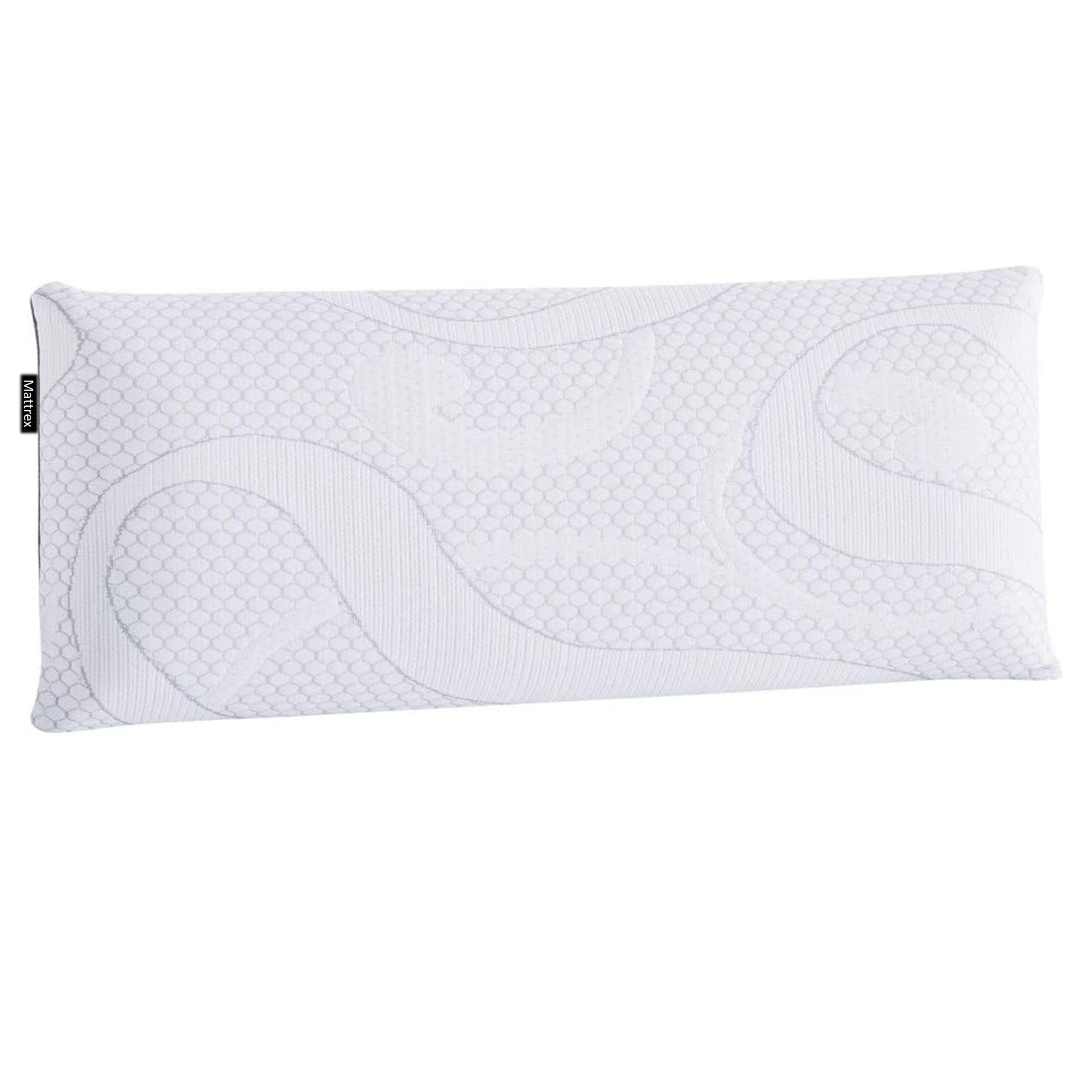MATTREX | Almohada Viscoelástica 150 cm Doble Funda con Cremallera – Almohada Viscoelástica Antiácaros y Antibacterias – Almohada viscoelástica Aloe Vera Hilos de Plata