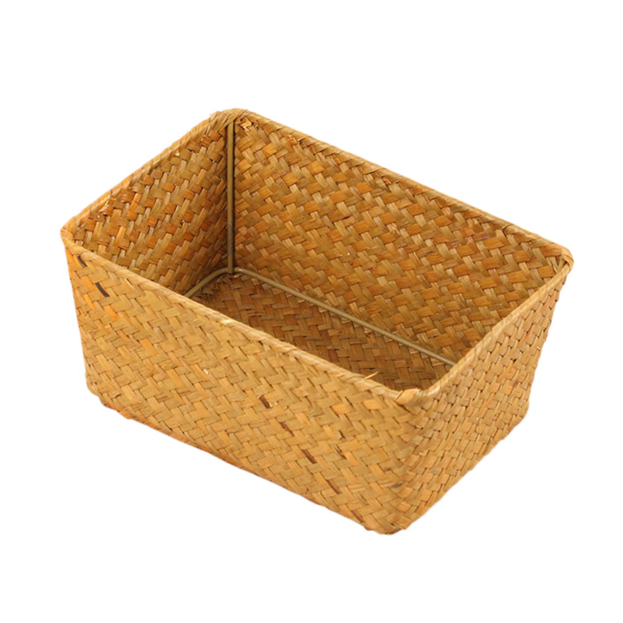 HOOTNEE Rattan Woven Storage Basket Lightweight Portable Multi Function Tea Cake Storage Box for Home Handmade Natural Design for Snacks Dried Fruits and Tea Accessories