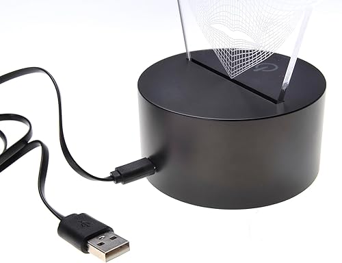 Miniatura 3 de PowerTRC Luz nocturna LED 3D, ilusión óptica, cabeza alienígena  7 colores USB alimentado por USB regalo de cumpleaños y fiesta