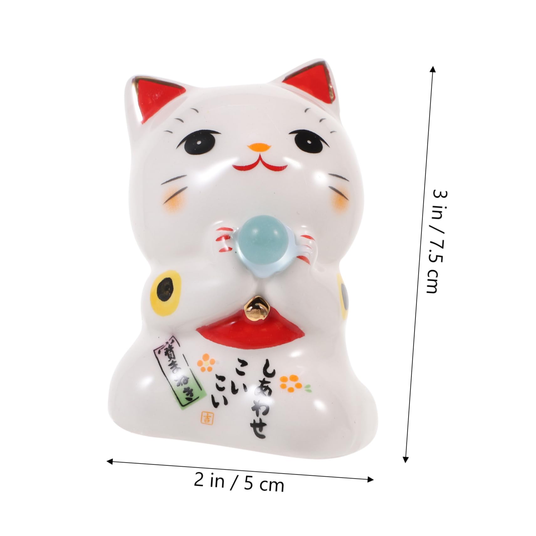 STOBAZA 5pièces Figurine De Chat Maneki Neko Céramique Décoration De Bureau Et Maison Kawaii pour Et Adorable Cat Ornament pour Intérieur