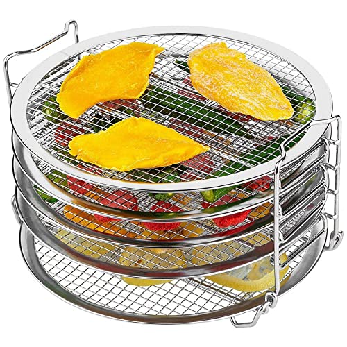 Diheohg DöRrregal, Estantería para accesorios Foodi, olla rápida y freidora de aire caliente - Acero inoxidable