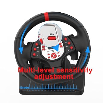 DOYO Gaming Steering Wheel with Pedal for PS4/PC/PS3/Switch/Android