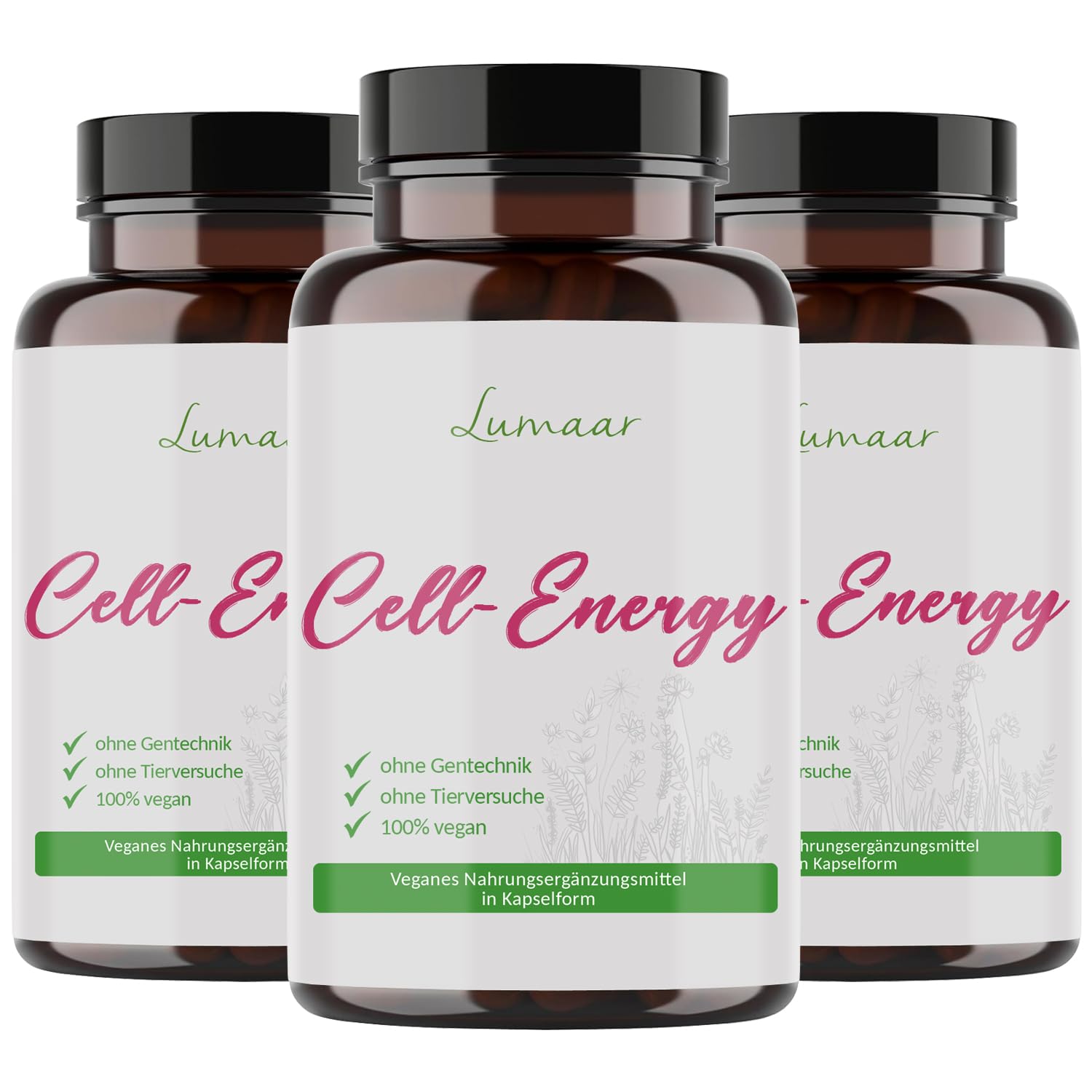 Cell-Energy Kapseln mit Resveratrol + Carnosin + Q10 + Biotin + OPC + Zink usw