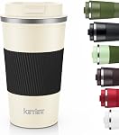 KETIEE 12 oz tasse à café, tasse de voyage à vide double paroi, tasse à thé avec limace, 304 Coupes de café isolantes en acier inoxydable pour café Cola Thé au lait (Grey)