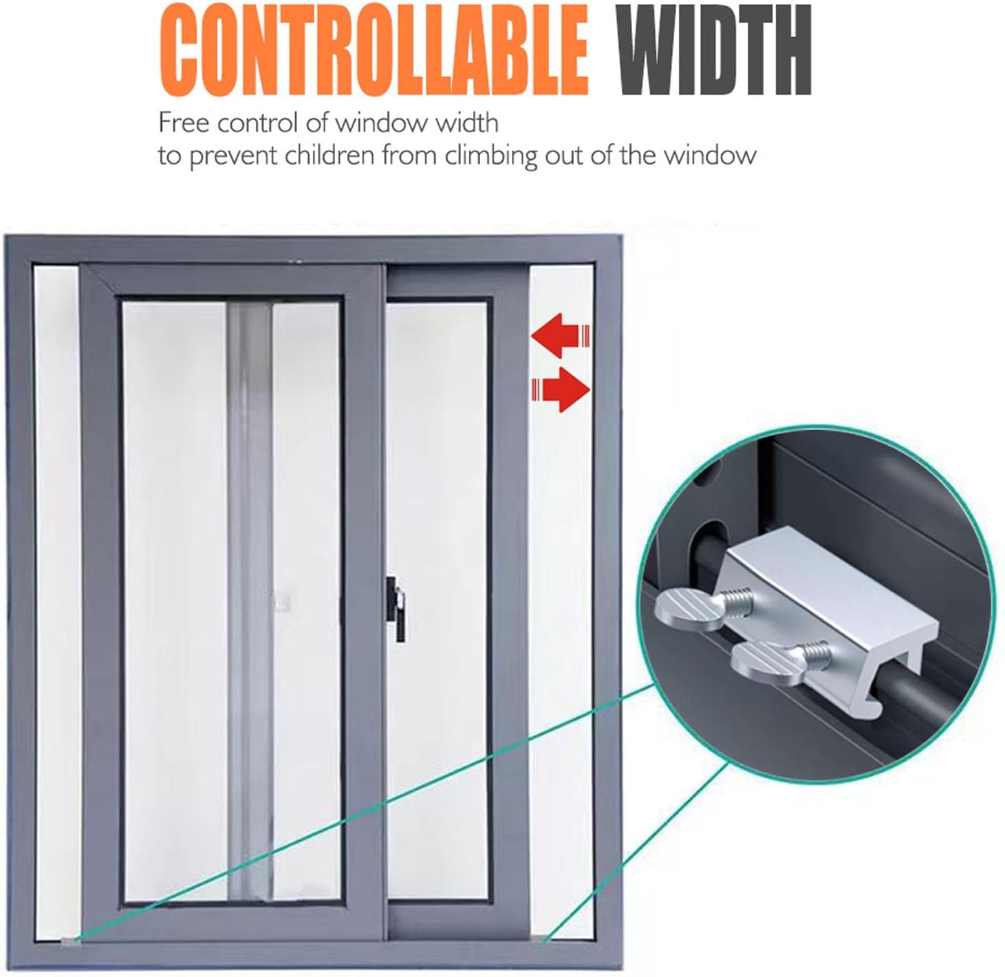 10PCS Window Limit Locks, Double Hole Security Antitheft Stops Stainless Steel Sliding Window Door Blocks