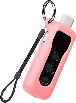 Silicone Protective Case for Bousnic Dog Shock Collar 650 Remote with Carabiner and Strap Pink