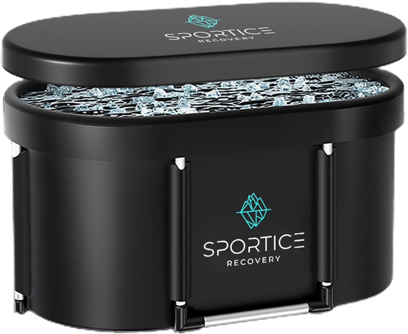 Oval Ice Bath Tub for Athletes, Multi-Layered Cold Plunge Tub for Recovery – Foldable Portable Ice Baths for Home Gym, Indoor & Outdoor Use – Family-Sized, Durable & Insulated Cold Therapy Tub