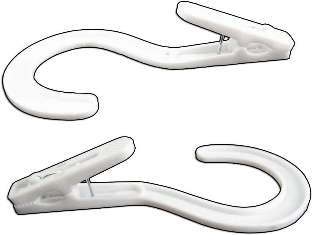McKay 5 Pc Portable Laundry Hanger Clothespins with Spring Clip Hooks, Outdoor Hang Drying Clothing, for Home or Travel - Air Dry, Drip Dry