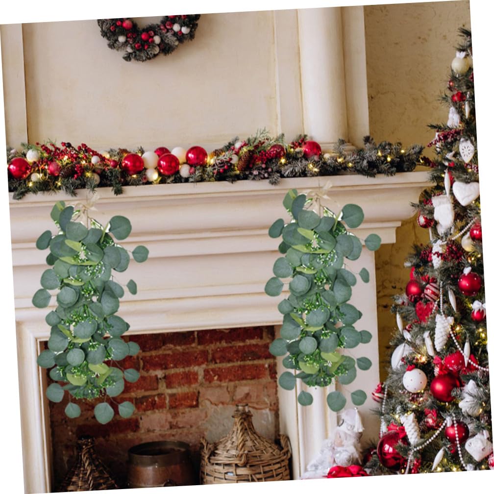 Garneck 3pezzi Decorazione Da Parete Artificiale Eucalipto Verde Per Interni Piante Fittizie Per Casa Negozi e Matrimoni Atmosfera Naturale e Realistica Per Eventi e Festività