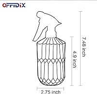 Vista 2 de OFFIDIX Fine Mist Plant Mister, Botellas de spray de presión manual de vidrio, Botella de riego de 0.43L/15.17oz con boquilla ajustable