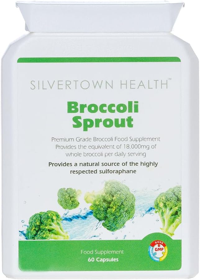 Pure Broccoli Sprout - 60 Capsules * Supplies per daily serving - Broccoli Extract 15,000mg & Sulforaphane 5mg. No fillers by Silvertown Health