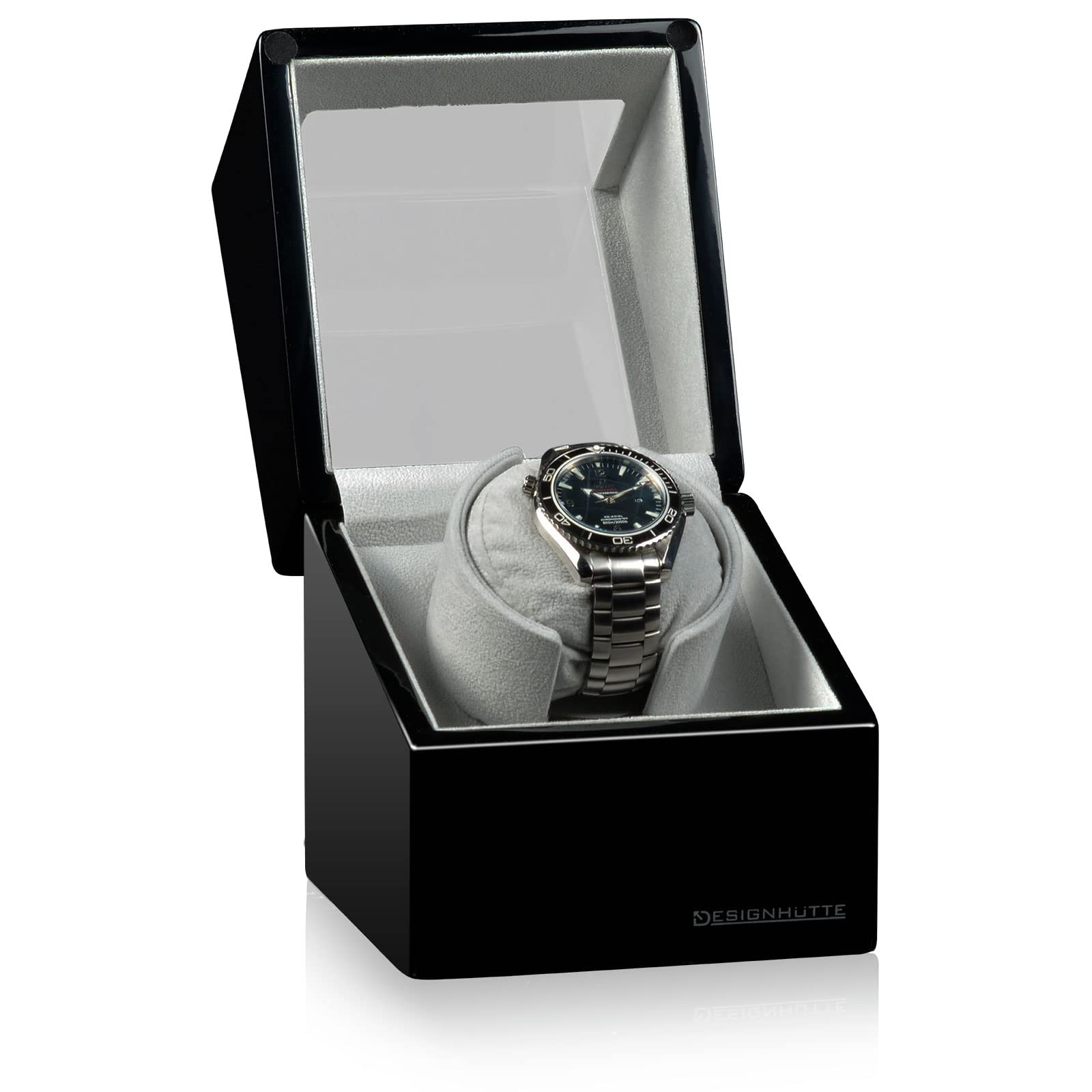 DESIGNHÜTTE® Uhrenbeweger San Diego 1 Schwarz für 1 Automatikuhr