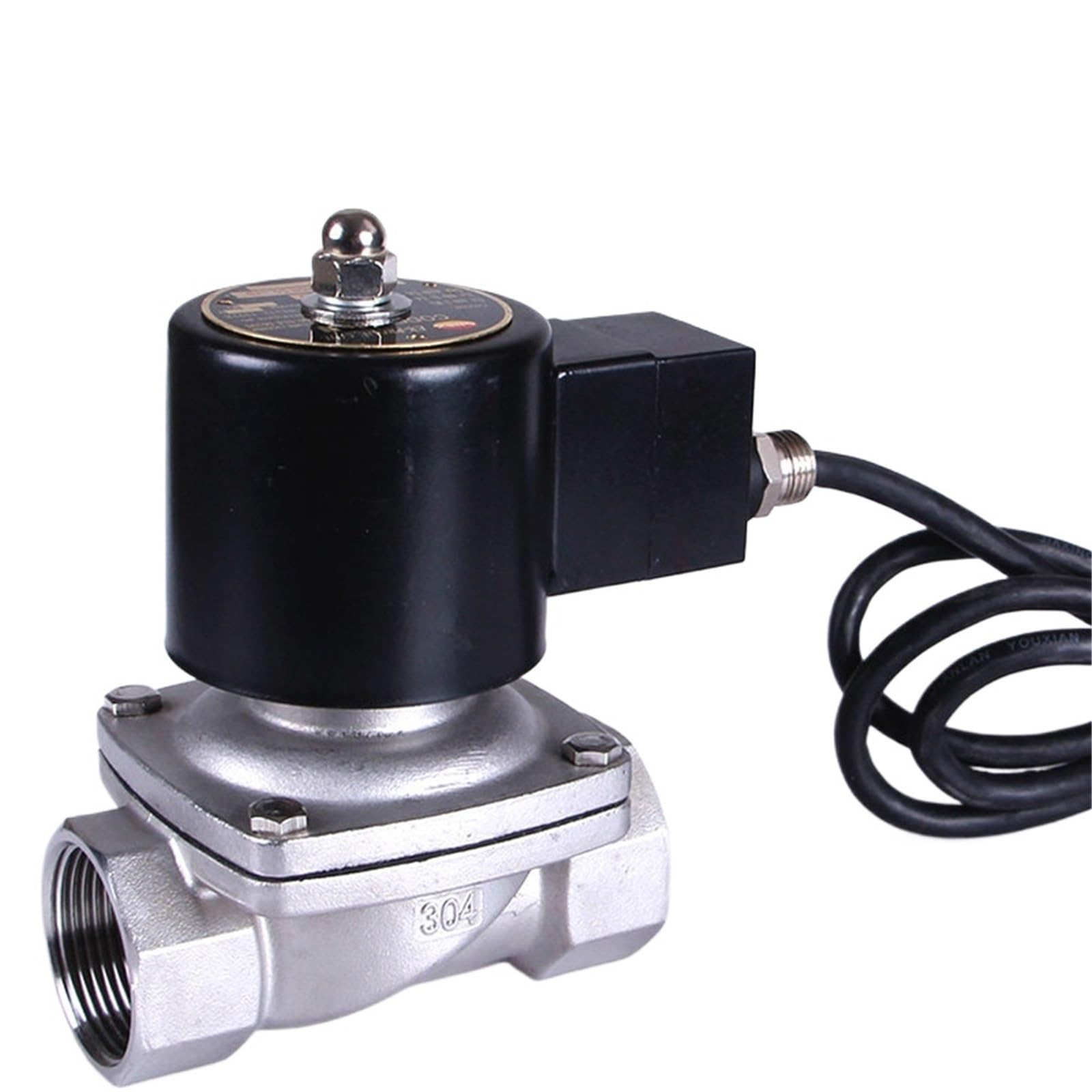 1pcs 1-1/4" Stainless Steel Explosion Proof Solenoid Valve 2-Way Explosion Proof Solenoid Valve(110VAC_Normally Closed)