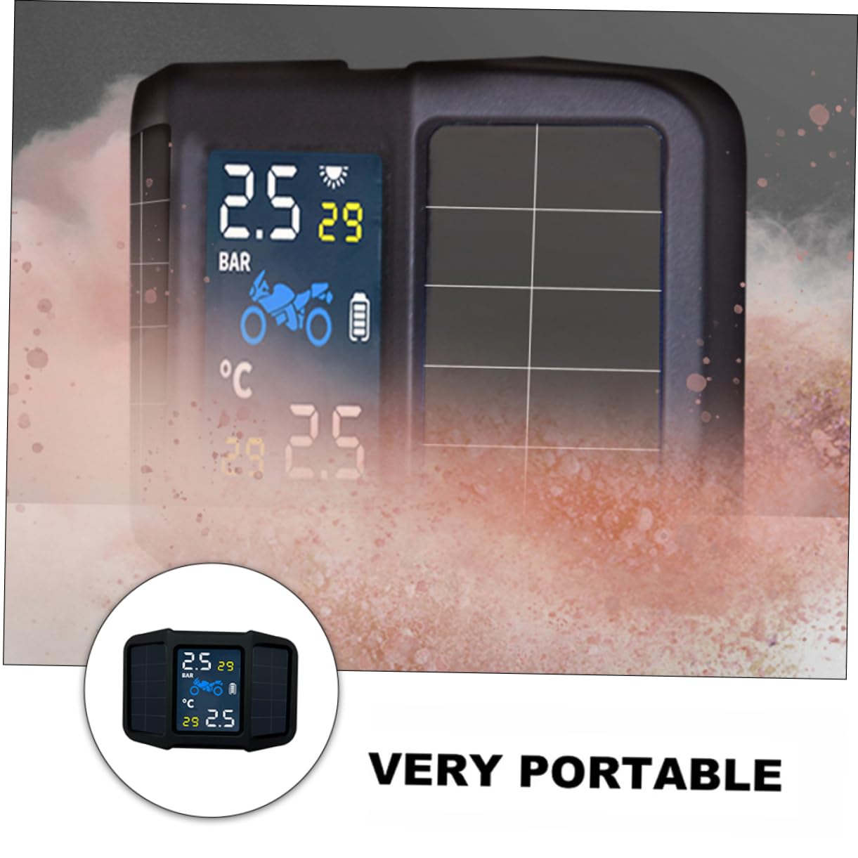 GLEAVI 1set Accurate Tire Pressure Monitor Motorcycle Supply Tire Sensor Effortless Usage