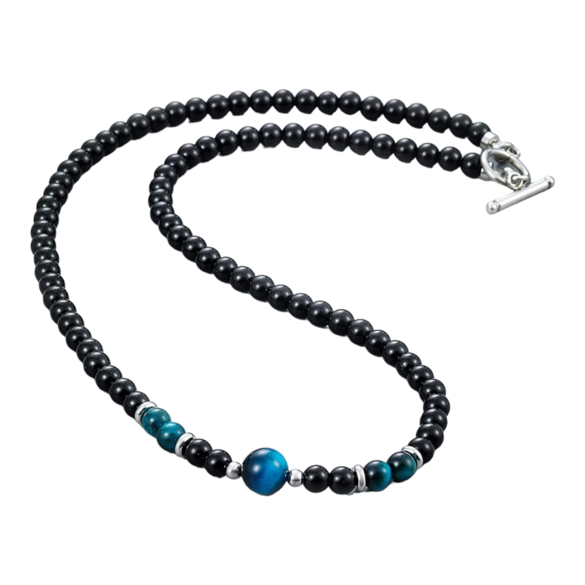 Handgemachte Herren Tigerauge Onyx Perlenkette Kette Natürliche Edelsteine Heilung Kristallschmuck