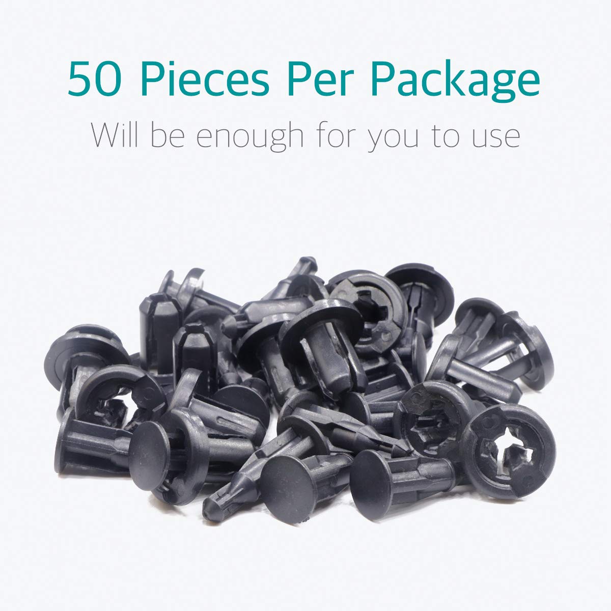 Lantee Car Clips for Honda - 50 Pieces 10mm Hole Plastic Push
