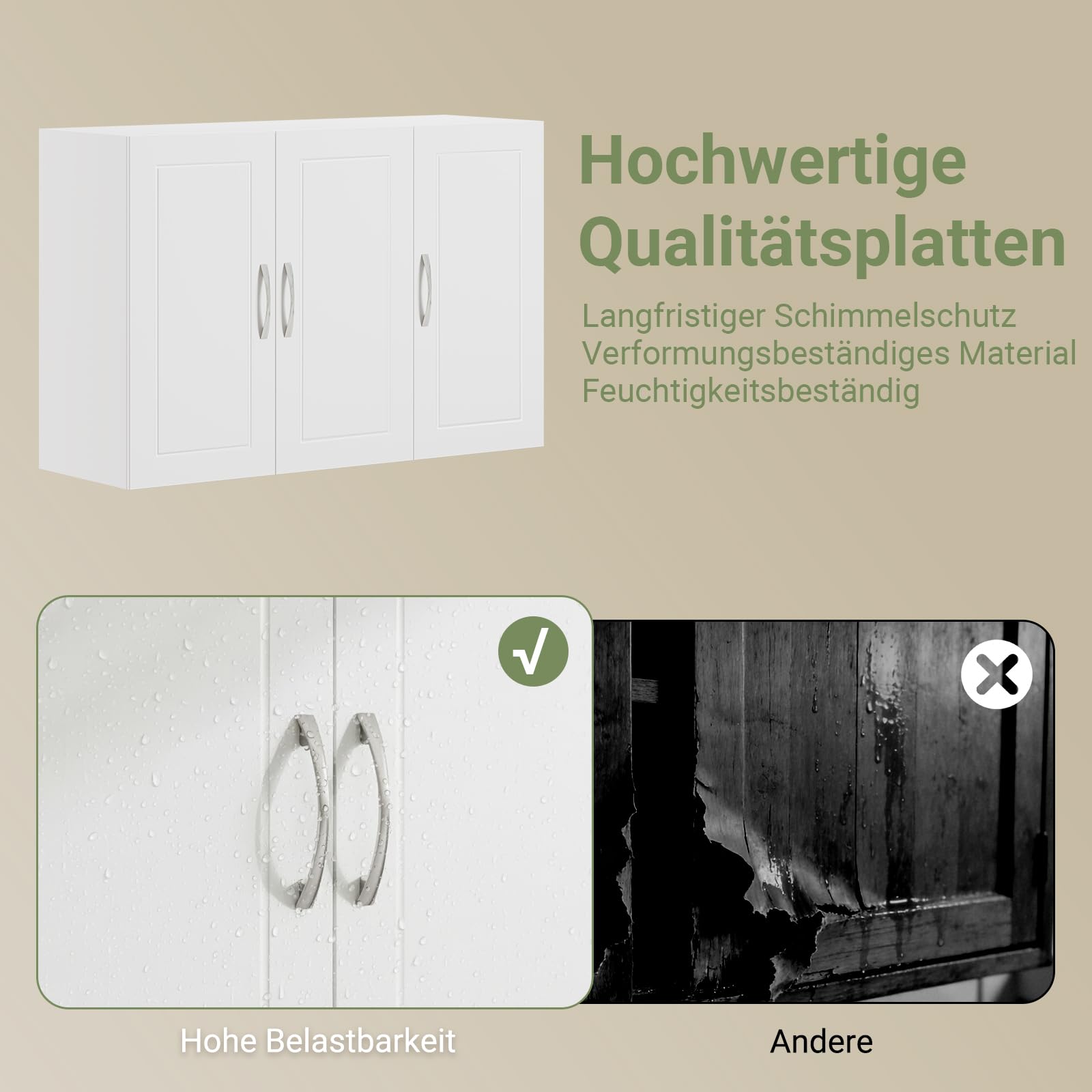 SoBuy Hängeschrank Bad weiß - Badezimmerschrank hängend mit verstellbaren Regalböden - Wandschrank schmal für Bad, Küche & Flur - Medizinschrank & Apothekerschrank, 90x30x60 cm, FRG231-L-W