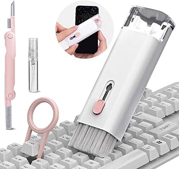 FODGO STYLES 7-in-1 Multi-Function Laptop Cleaning Brush, Keyboard Cleaning kit/Gadget Cleaning kit || Corner Gap Duster Keycap Puller for Bluetooth Earphones Lego Laptop Camera Lens.