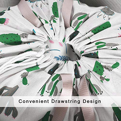 Laundry Bags Extra Large Heavy Duty, Travel Dirty Clothes Bag for Traveling, Laundry Sack with Drawstring Handles, Home College Dorm Room Essentials, Cactus - Image 4