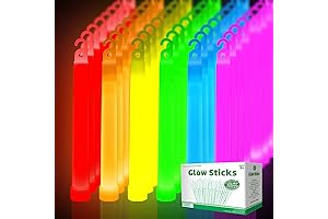 48 Glow Sticks Ultra Bright (6 Inches, Multicolor) Perfect for Parties and Emergencies