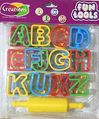 creations fun moulds 26 alphabets & 1 roller set for clay n dough- Multi color (B07BWK5KJM) Amazon Price History, Amazon Price Tracker