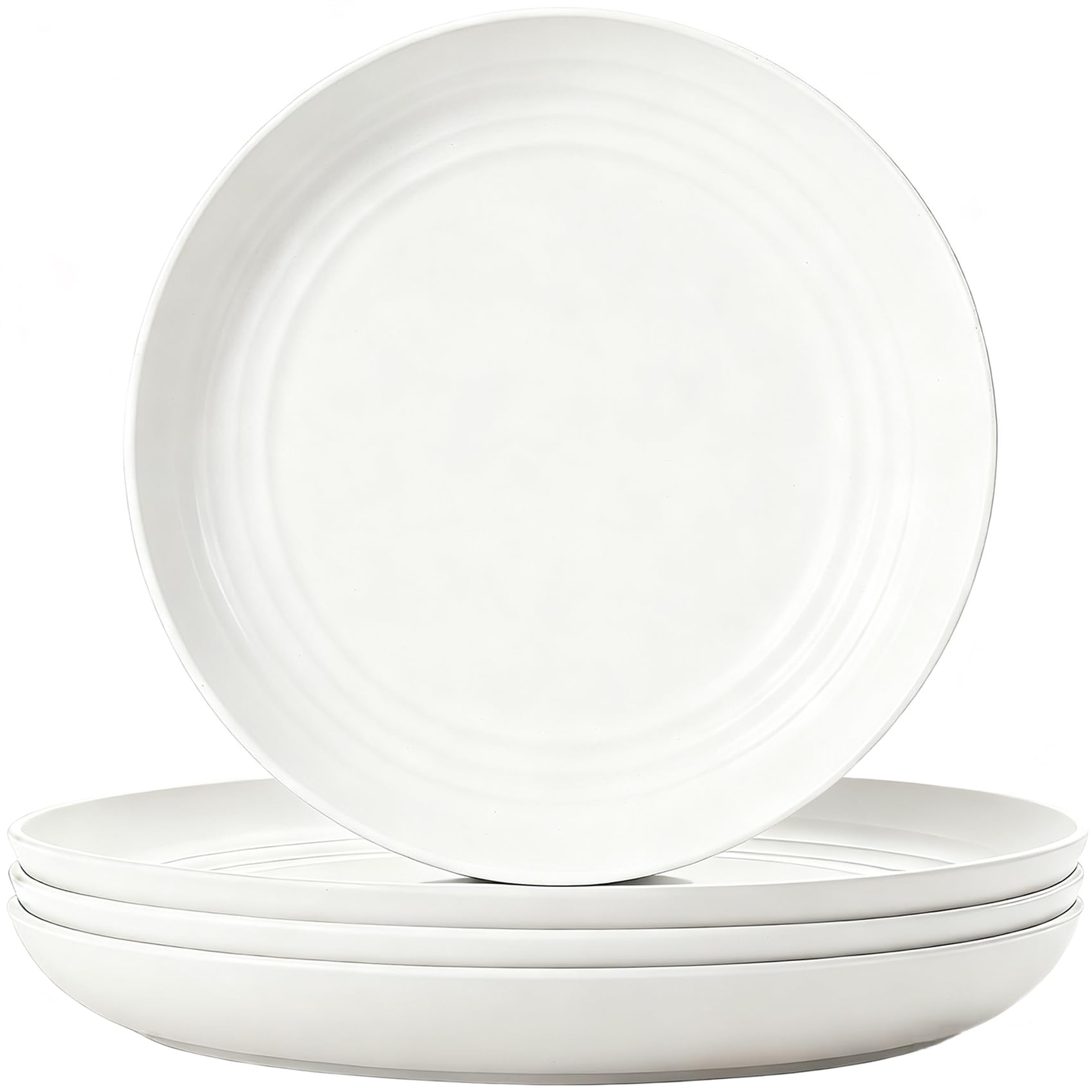 4 Pcs Dinner Plates 9 Inch Reusable Plastic Plates Unbreakable Picnic Plate
