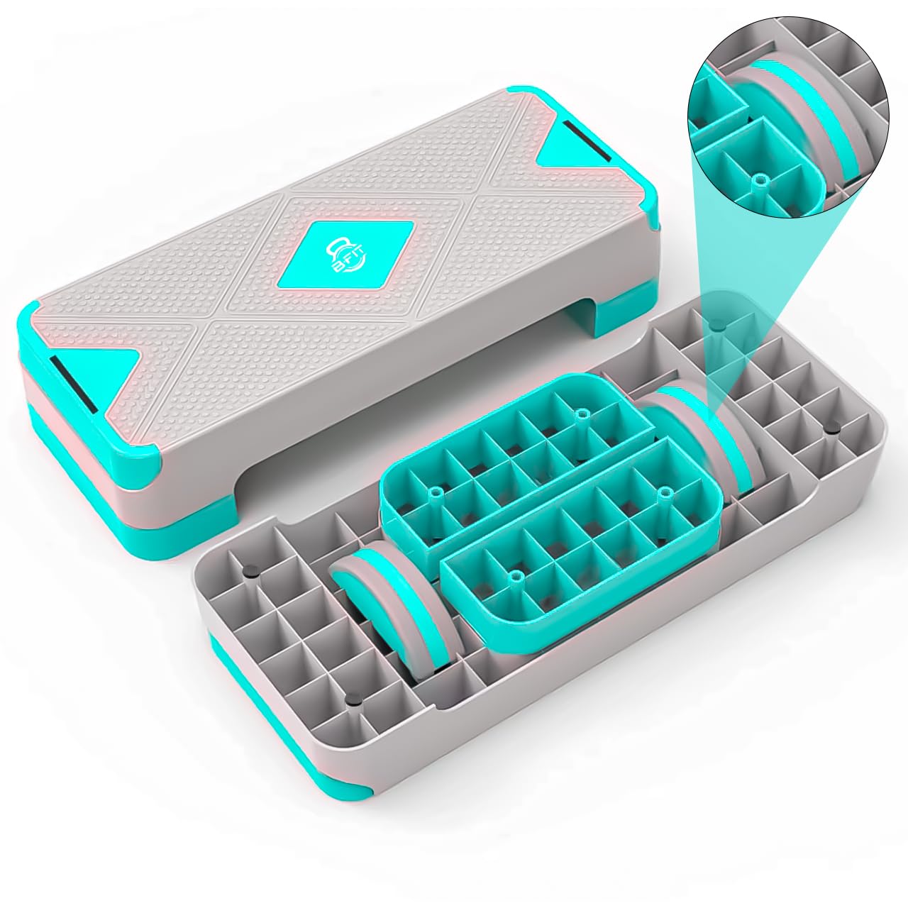 B Fit 2-in-1 Adjustable Aerobic Step Platform Fitness Exercise Stepper with Rocker Balance Board Legs for Home Workout, Step Exercise & Balance Training (B0CFHKFLGX) Amazon Price History, Amazon Price Tracker