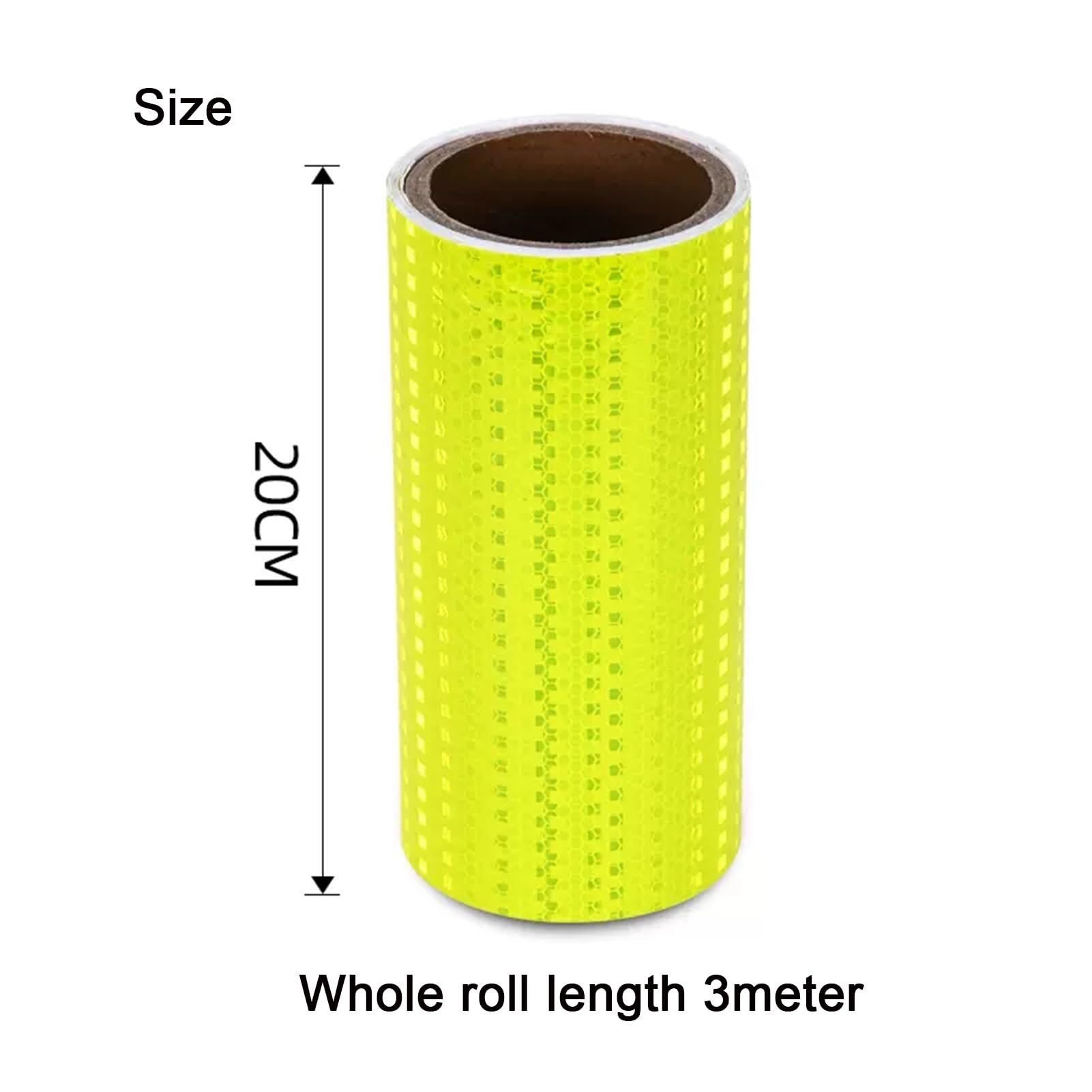 Sicherheits-Reflexband, reflektierendes Warnband, 300 x 20 cm, Selbstklebende Outdoor-Aufkleber for Fahrrad, Motorrad, Autodekoration(Yellow)