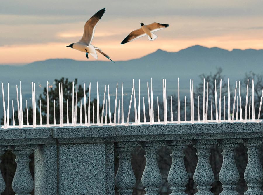 PlastKart (Pack of 5) Bird Spikes for Pigeon Control | Anti Bird & Pigeon Spikes for Balcony, AC Outdoor Unit, Plastic Polycarbonate UV Resistant Bird Deterrent Spikes-picture-23