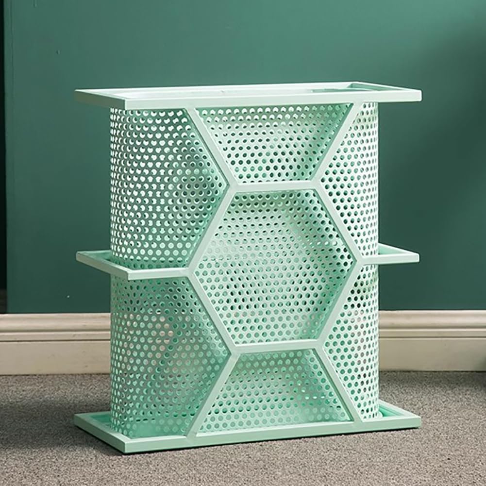 Colorful Metal Umbrella Stand, Large Capacity Cast Iron Holder, Stylish Indoor Decorative Container, Perfect for Walking Sticks, Entryway Storage Solution, Durable Design