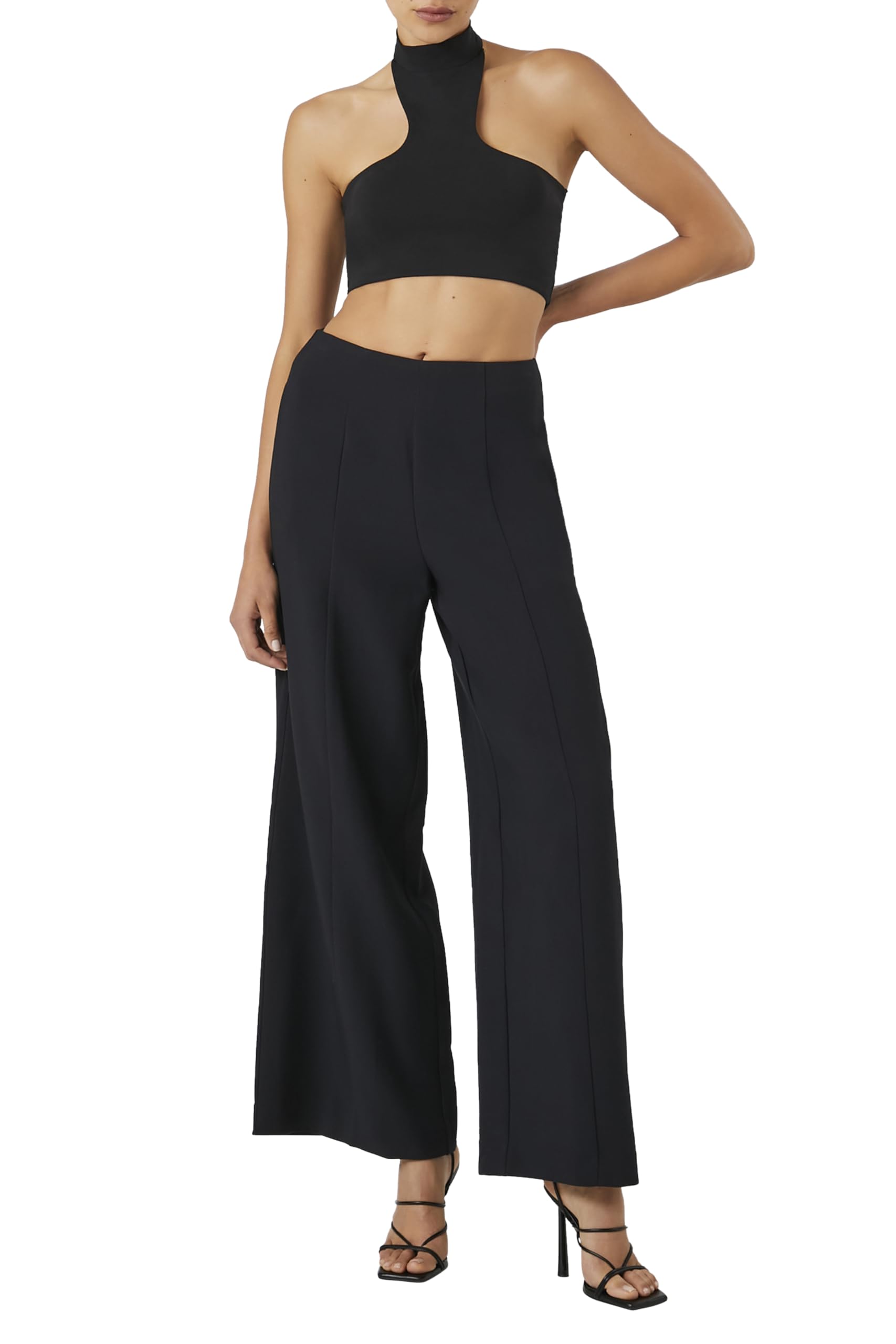 Forever 21 Womens Wide-Leg Crepe Pants