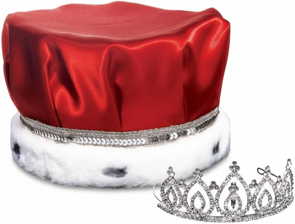 Anderson's Satin Crown with Sequins and Becca Tiara Royalty Set