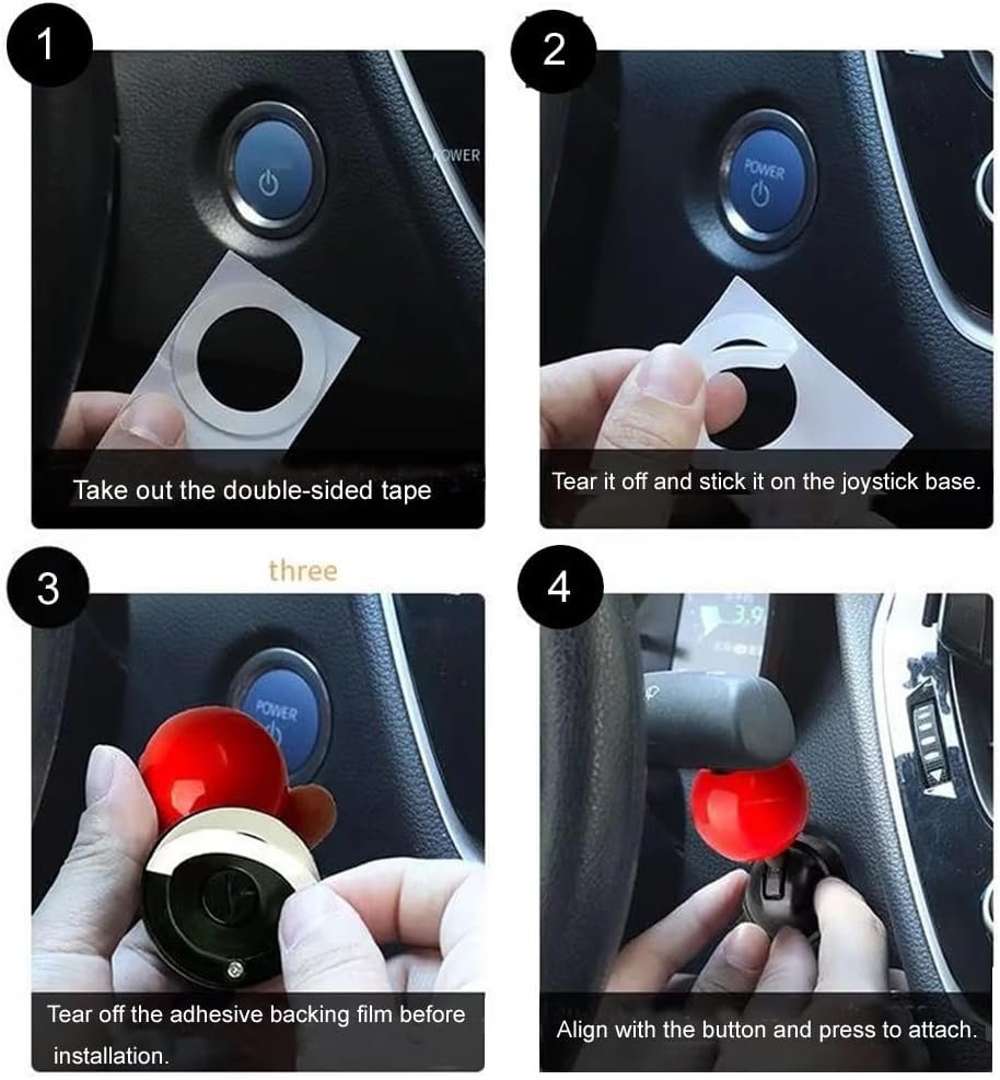 KALLAK Car Joystick Push Start Button Cover, Starter Engine Stop Button Cover, Joystick Car Starter Protector, Smooth Operation Starter Lever Decoration (Black)