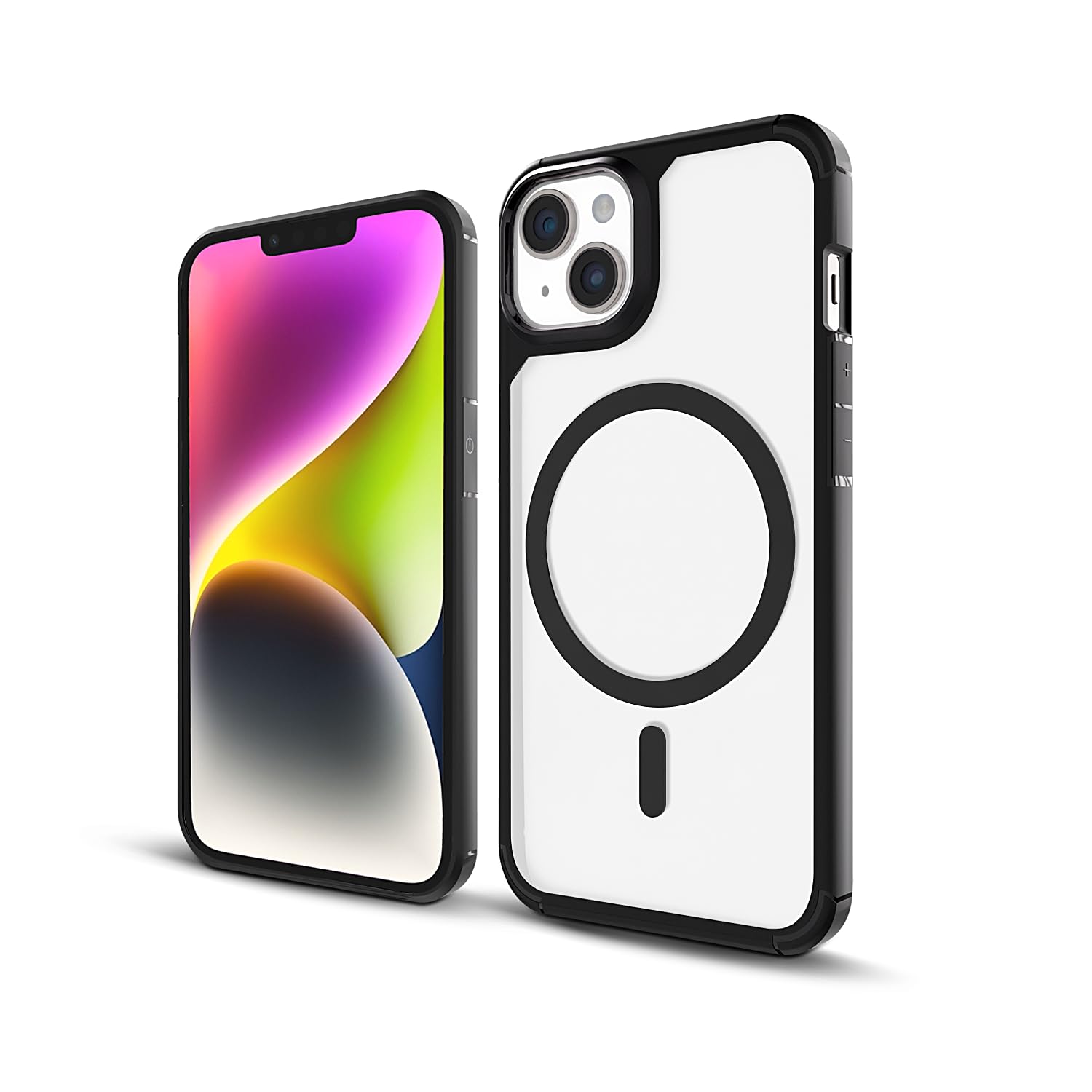 GRIPP® Defender with Mag-Safe Transparent Back Case Compatible with iPhone 14 | iPhone 13 (6.1") Shock Absorption and Drop Tested with Dual Layer Full Protection and Slim Fit Back Cover - Black (B0CQJPPYBS) Amazon Price History, Amazon Price Tracker